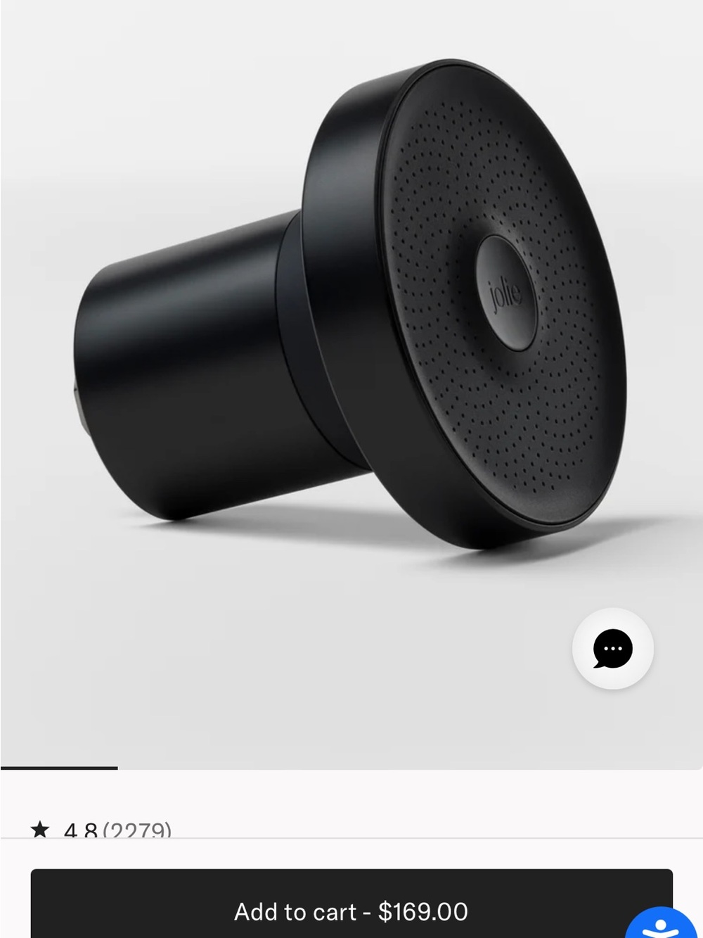 Jolie Black Showerhead with New Filter